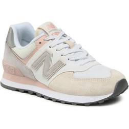 New Balance 574 W - Beige with White/Pink Sand