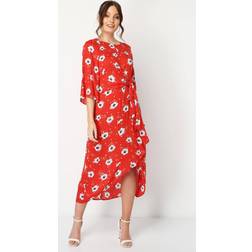 Roman Floral Knot Waist Maxi Dress