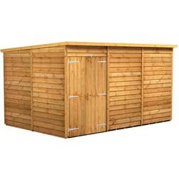 power Sheds 12 8ft Double Door Pent Overlap Dip Treated (Building Area )