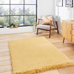 Think Rugs Mustard 120 Super Soft Fluffy Yellow cm