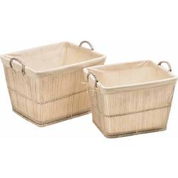 Premier Housewares Rustic White Basket