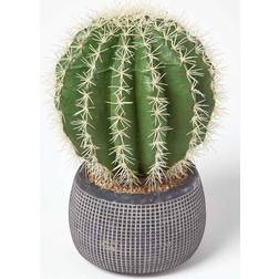 Homescapes Golden Barrel Cactus Artificial Plant
