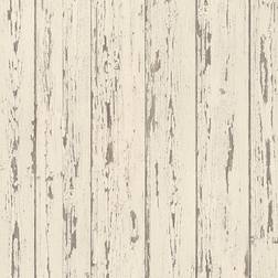 Norwall Shiplap Wallpaper Cream