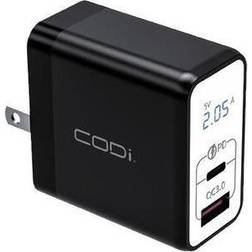 Codi Wall Charger Usb-C Pd 30W,Usb-A 3.0 Quick Charge