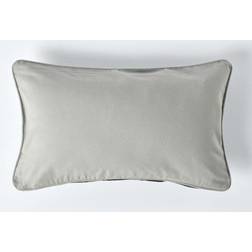 Homescapes Cotton Plain Cushion Cover Grey (50x)