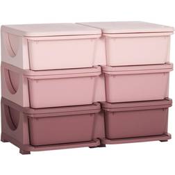 Homcom Kids Storage Units with 3 Tier Chest for Nursery