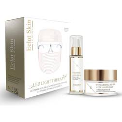 Eclat Skin London Wireless 3 Led Mask + Hyaluronic Acid Serum + Hyaluronic Acid & Collagen Day Cream 60ml