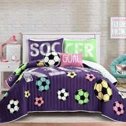 Lush Decor Girls Soccer Kick 5 Piece Set