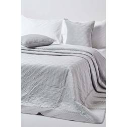 Homescapes Luxury Quilted Ring Bedspread Grey (200x200cm)