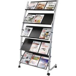 Alba 5 Shelf Single Sided Mobile Literature Display