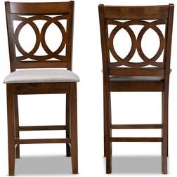 Baxton Studio Lenoir Pub Bar Stool 2