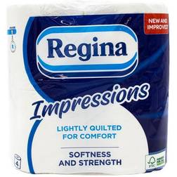 Regina Toilet Tissue Impressions 3-Ply White Pack of 4 HOREG003