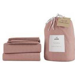 Bamboo & French Linen Complete Bedspread Pink