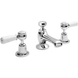 Bayswater Solid Brass 3 Hole Deck Pillar Taps