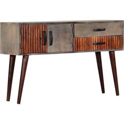 vidaXL Solid Rough Mango Console Table