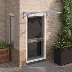 vidaXL Transparent, Grey Door Canopy 122x90 Polycarbonate