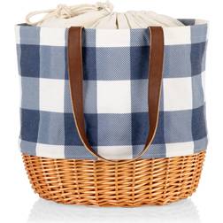 Picnic Time Coronado Canvas and Willow Basket Bag