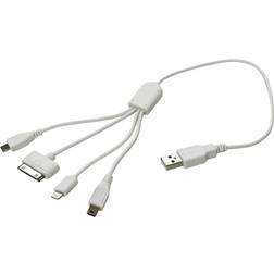 Eufab USB charging cable with 4 ports Max. load capacity=1 A Compatible with details All common mobile phones, IPhone 4 and 5 6