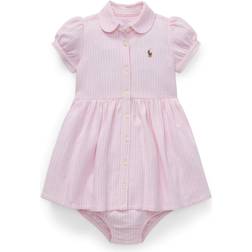 Polo Ralph Lauren Kids Striped Knit Oxford Dress Infant Pink Months