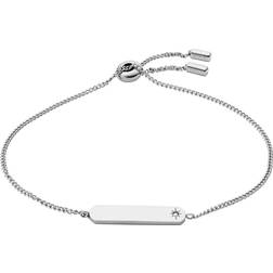 Fossil Lane Stainless Steel Bar Chain Bracelet Silver-Tone