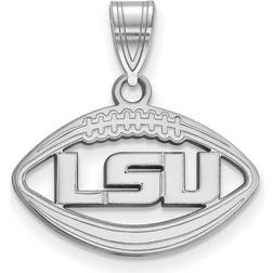 LogoArt Sterling Silver Louisiana State Football Pendant instock P19635