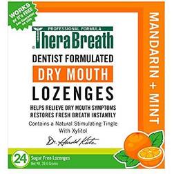 TheraBreath Dry Mouth Dentist Formulated Sugar-Free Lozenges, Mandarin Count