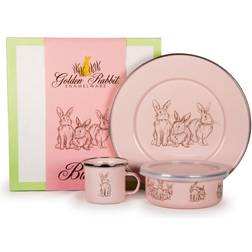 Golden Rabbit Kid's Bunnies 3-Piece Dinnerware Set