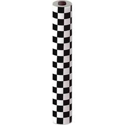 Beistle 50939-BKW Masterpiece Plastic Checkered Table Roll Black And White