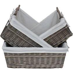 Shallow Lined Antique Wash Basket