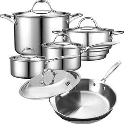 Cooks Standard Multi-Ply Clad Cookware Set with lid 10 Parts