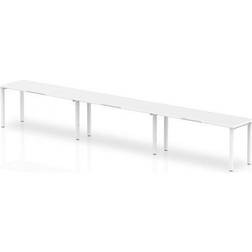 Evolve Single White Frame Writing Desk