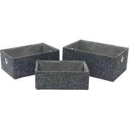 JVL Shadow Rectangular Baskets Grey