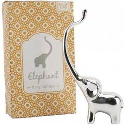 The Home Fusion Company Jewellery Ring Organiser Elephant Silver Plated Storage Stand Display