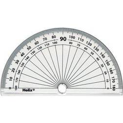 Helix 10cm 180 Degree Protractor Clear