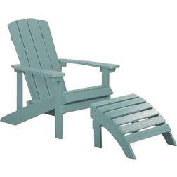 Beliani Garden Chair with Footstool