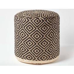 Homescapes Aztec Style Jute Beanbag Foot Stool