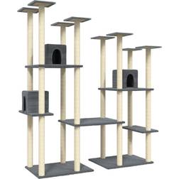 vidaXL Cat Tree with Sisal Scratching Posts 174cm