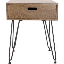 Dkd Home Decor Nightstand Metal Mango wood 48.5 Bedside Table
