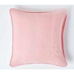 Homescapes 45 Rajput Ribbed Cushion Cover Pink (45x45cm)