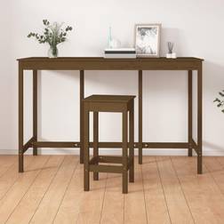 vidaXL Honey brown, 180 Pine Bar Table