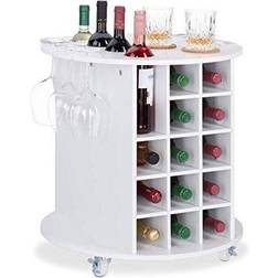 Relaxdays Shelf 360 Casters Wine Rack