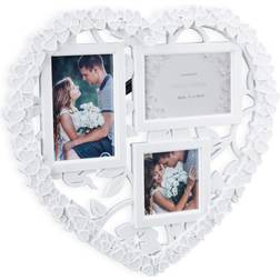 Relaxdays Heart Picture Collage, Hanging Gallery, Horizontal Photo Frame