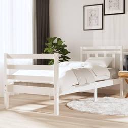 vidaXL white, 90 Solid Wood Bed Frame