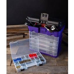 Stalwart Tool Boxes Purple Purple Four-Tray Storage Tool Box Organizer