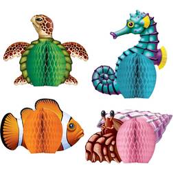 Beistle Sea Creatures Mini Centerpieces 5.5-Inch 4-Pcs