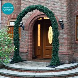 Festive Lights 2.5m Large Professional Green Foliage Archway Christmas pvc