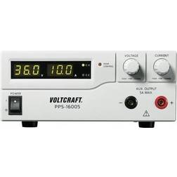 Voltcraft PPS-16005 Bench PSU adjustable 1 36 V DC 0 10 A 360 W USB Remote programmable No. of outputs 2 x