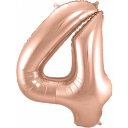 Horror-Shop Folienballon Zahl 4 Rose Gold jetzt online kaufen