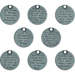 Advantus Tim Holtz Idea ology 8 pk Metal Tokens Quote Wall Decor