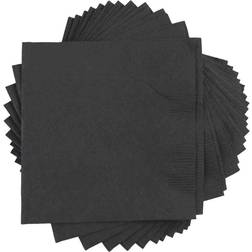 Jam Paper Small Beverage Napkins 5x5 Black 40/Pack